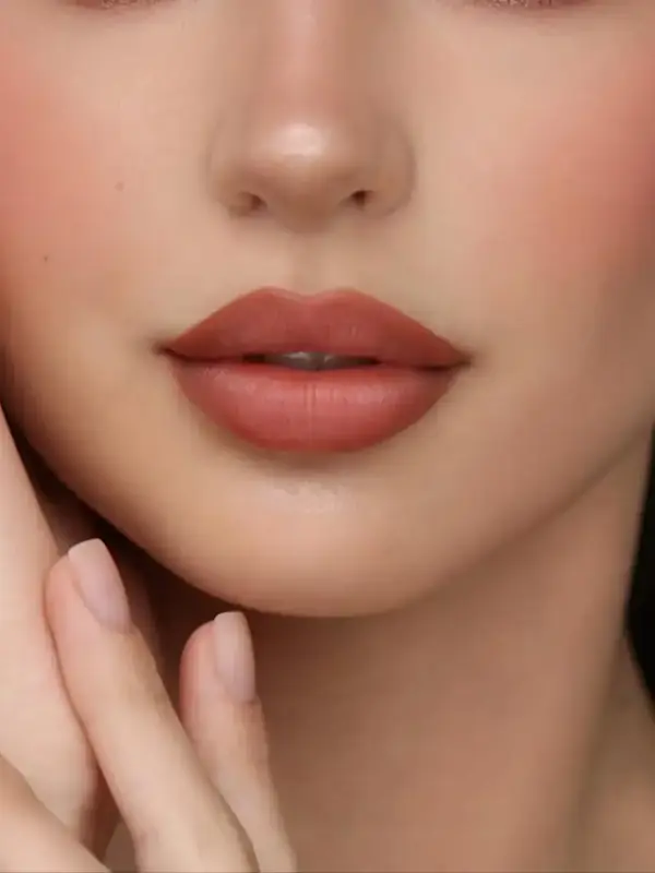 Close-up of a woman with glowing, healthy skin